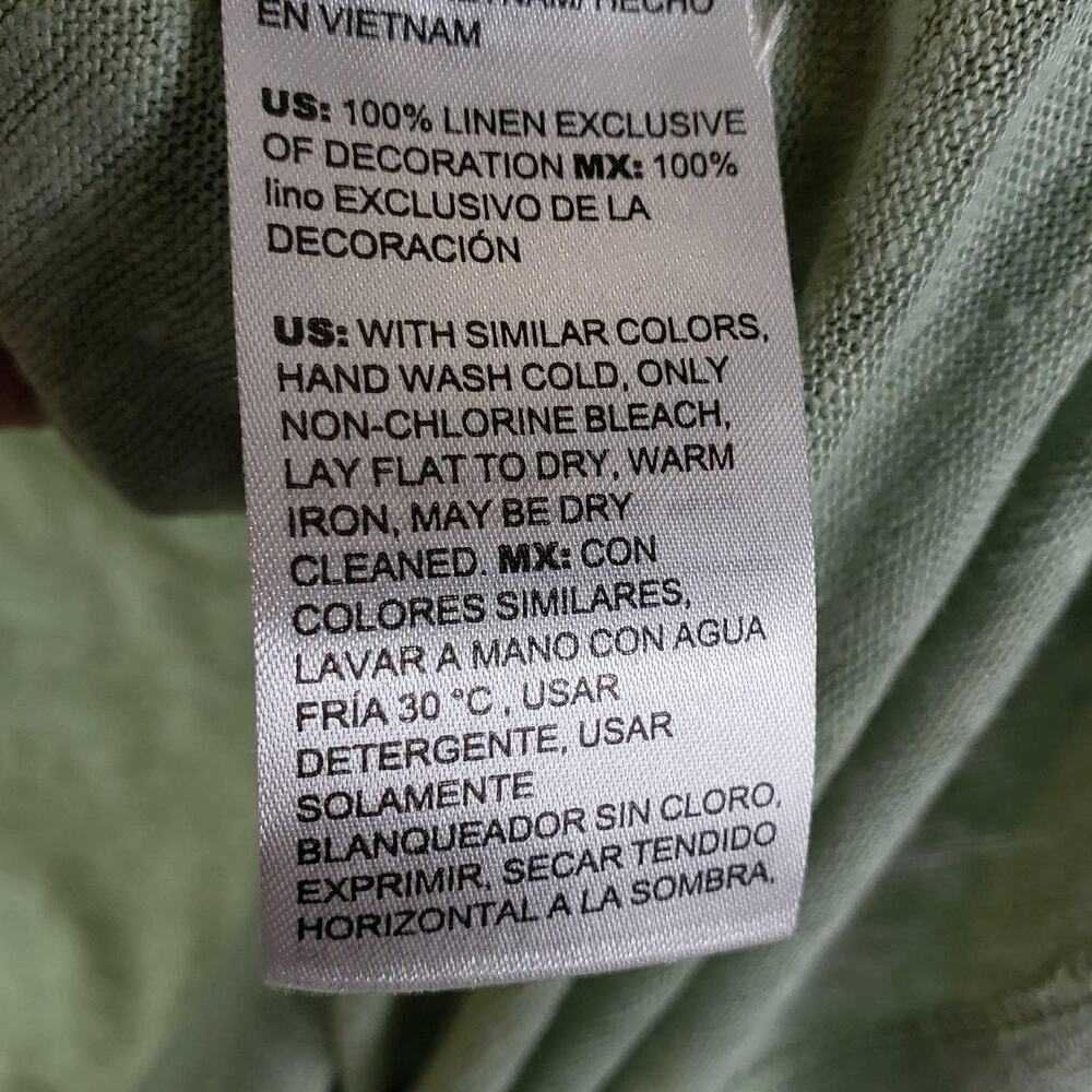 Chicos Cardigan Top Lace Linen Open Sweater Women’s Size 2 US Large L Green - Picture 8 of 10